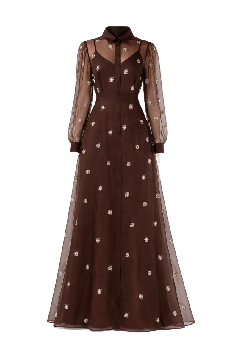 HIBA EMBELLISED MAXI DRESS