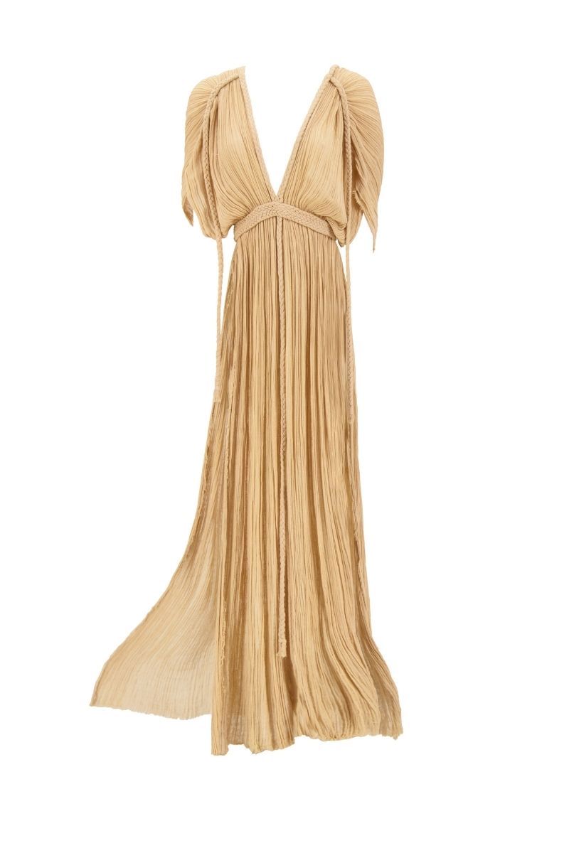 ERA DUSTER MAXI DRESS IN SAND - CULT MIA