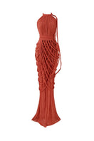 Kasia Kulenty Vera Terra maxi gown with flowing fabric and earthy tones, elegant design, and relaxed fit.