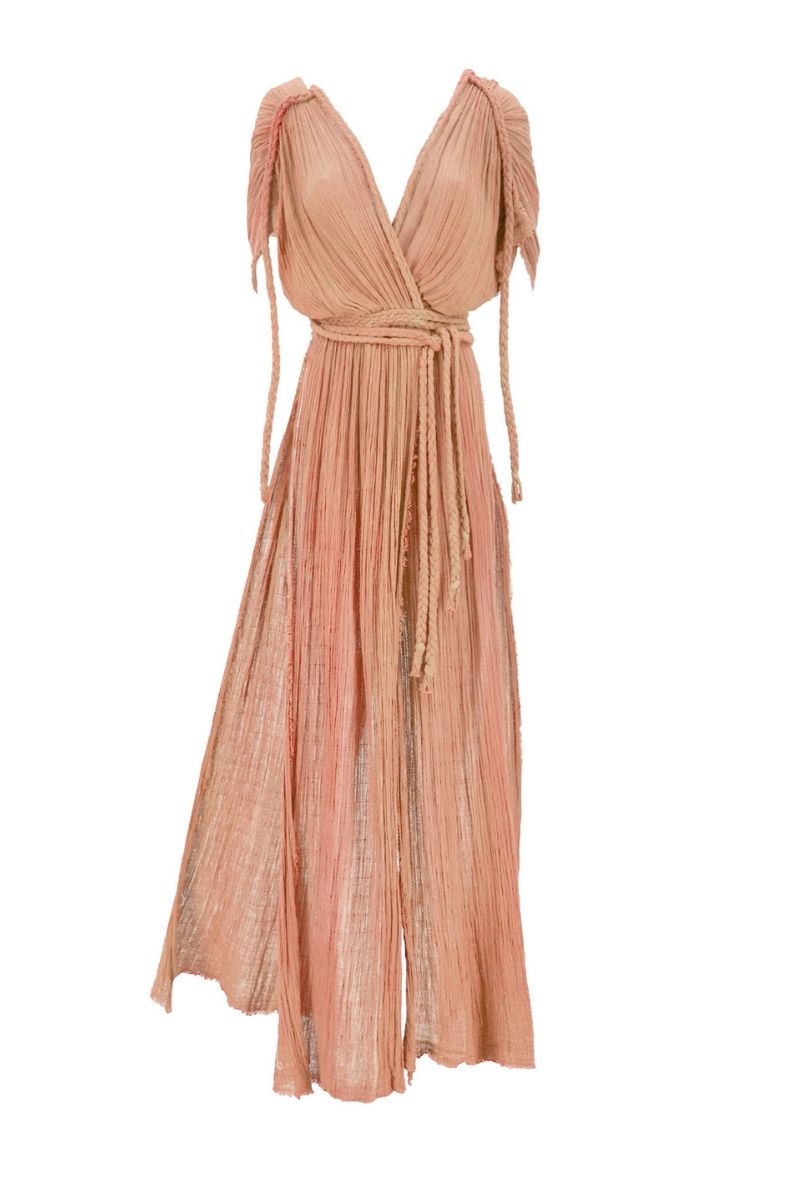AURA DUSTER GOWN IN ROSE - CULT MIA