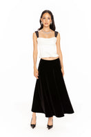 White Gia Bow Top by Nana Jacqueline, stylish sleeveless blouse with a bow detail, perfect for casual or dressy occasions.