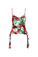 Multicolor GIANNA TOP by Suncillo, featuring a stylish design with vibrant patterns, shown on a hanger.