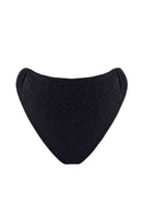 Black Gina Suncillo bikini bottom with sparkly embellishments, featuring a sleek, stylish design perfect for beachwear.