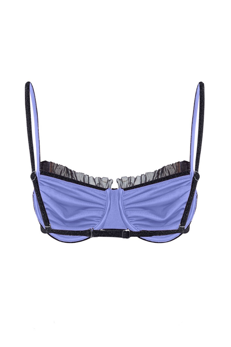 GINA SPARKLY BIKINI TOP IN BLACK - CULT MIA