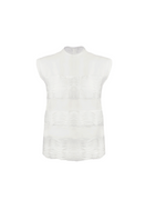 Ivory Ginny top by ANA + MARIA, featuring a stylish, lightweight design with a flattering fit, shown on a model.
