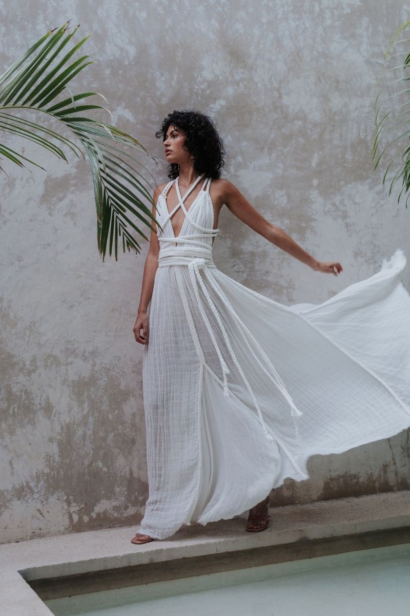 GISELLA MAXI DRESS IN NUDE - CULT MIA