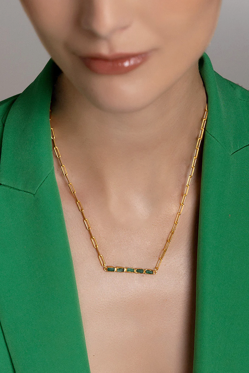 Gold Gloom Necklace by Fenomena featuring a sleek, modern design with a smooth chain and minimalist pendant.