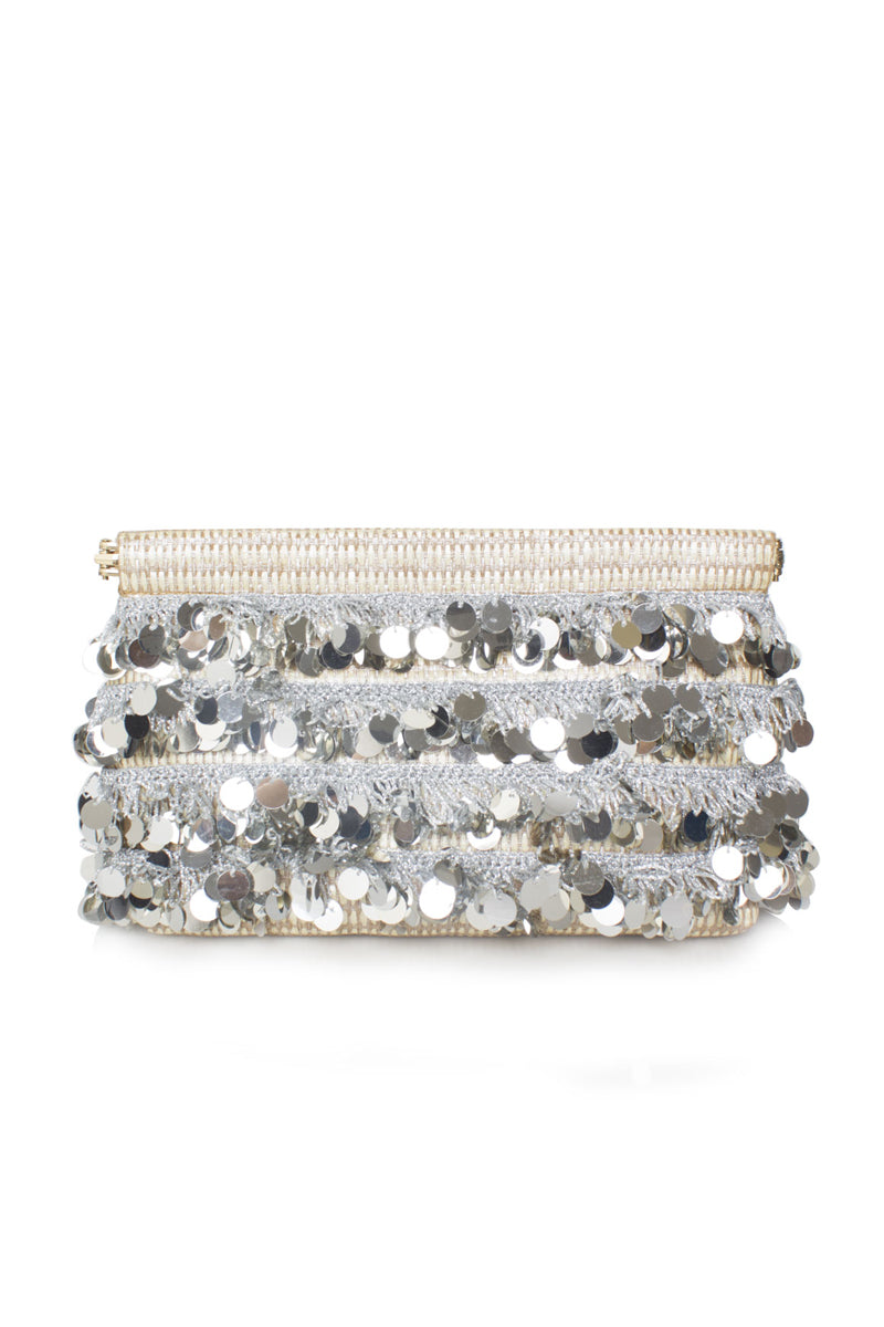 GLOW SILVER CLIPBAG CLUTCH - CULT MIA