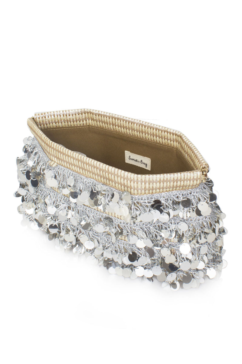 GLOW SILVER CLIPBAG CLUTCH - CULT MIA