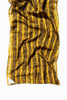 Gold Brocot silk stole by Amel Batita, elegant scarf with intricate brocot patterns, perfect for sophisticated accessories.