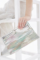 Sarah's Bag pastel Grace clutch purse with a sleek, elegant design, perfect for evening or special occasions.