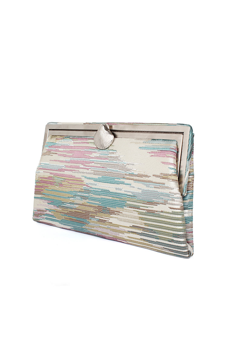 Sarah's Bag pastel clutch purse with elegant design, featuring soft pastel colors and a compact style for stylish occasions.