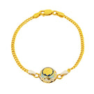 Blue Guardian Dome Bracelet by Álvaro Ávila featuring a sleek, rounded design and intricate detailing on a neutral background.