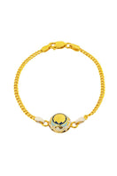 Blue Guardian Dome Bracelet by Álvaro Ávila featuring a sleek, rounded design and intricate detailing on a neutral background.