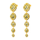 Álvaro Ávila Guardian Statement Drop Earrings in blue with intricate design and elegant drop style.