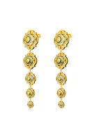 Álvaro Ávila Guardian Statement Drop Earrings in blue with intricate design and elegant drop style.