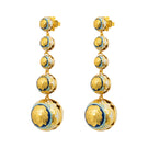 Álvaro Ávila Guardian tapered drop earrings in vibrant blue with sleek, modern design and smooth finish.