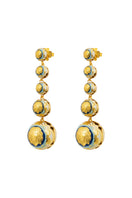 Álvaro Ávila Guardian tapered drop earrings in vibrant blue with sleek, modern design and smooth finish.