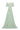 GREEN HANDMADE PUFF SLEEVE PLEATED LONG DRESS