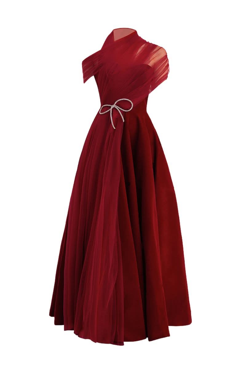 LESLIE FIT AND FLARE CROSSOVER MESH TAFFETA MIDI DRESS - CULT MIA