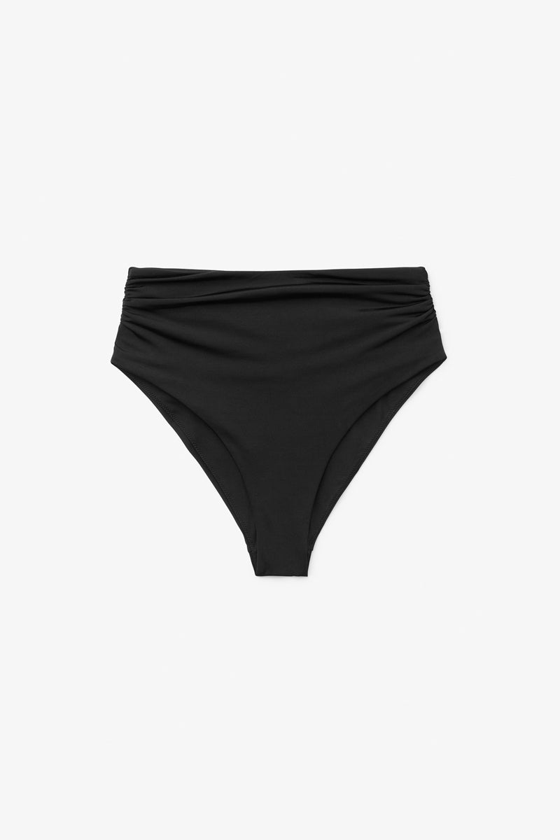Seaquelle Haven bikini bottom in Pearl Black, featuring a sleek, stylish design with comfortable fit and minimal coverage.