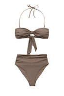 Seaquelle Heliotop and Haven bikini bottom in nougat, featuring a stylish design and comfortable fit for beach or poolside wear.