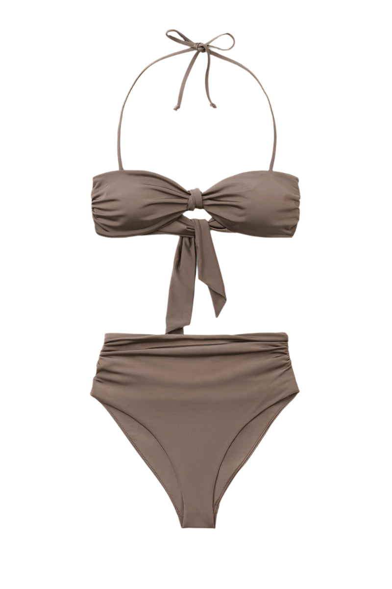 Seaquelle Heliotop and Haven bikini bottom in nougat, featuring a stylish design and comfortable fit for beach or poolside wear.