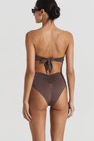 Seaquelle Heliotop and Haven bikini bottoms in Nougat, showing the stylish beige swimwear with sleek design and comfortable fit.