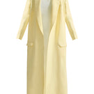 Deme By Gabriella Heloise butter yellow jacket with a stylish fit and lightweight fabric, perfect for spring and casual wear.
