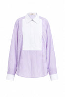 Purple striped Heritage shirt by Acaria Studio, non-iron casual shirt with a classic fit and button-down design.