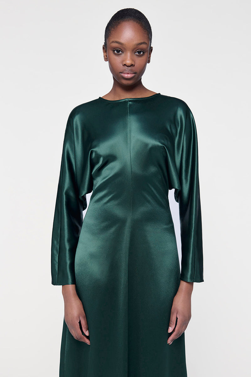 BATWING WAIST-ACCENTED DRESS