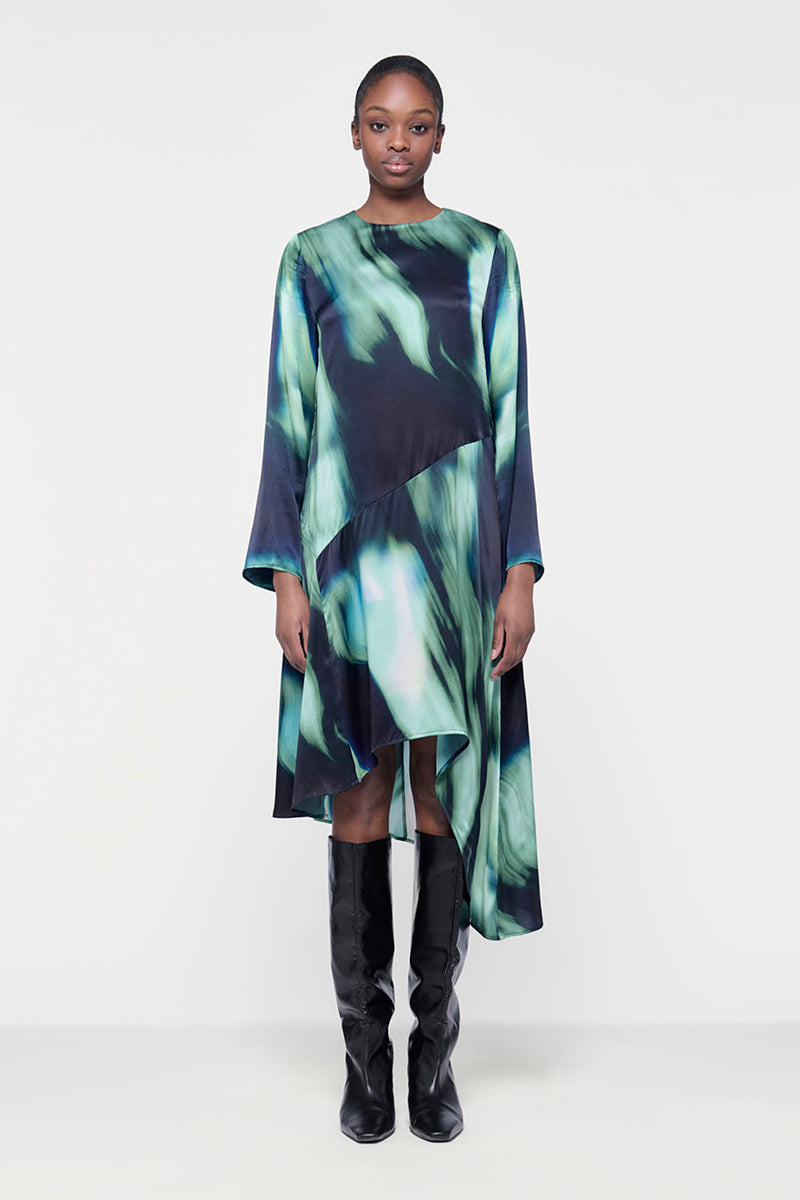 PRINTED PANELLED DRESS