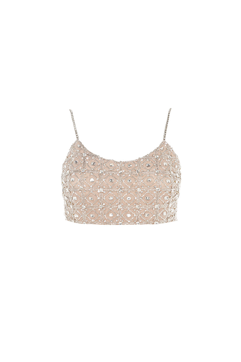 EMBELLISHED CROPPED TOP - CULT MIA