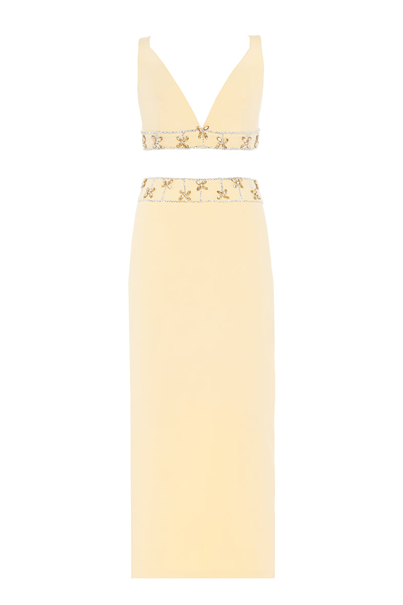 EMBELLISHED CREPE TAILORED SET - CULT MIA