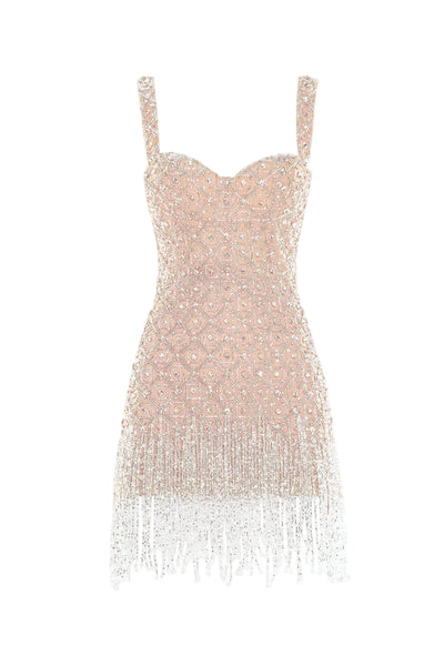 BEADED FRINGE MINI DRESS | CULT MIA