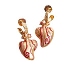 Sara & Flora terracotta perfumero hoops earrings with a stylish, natural clay finish, showcasing round, lightweight jewelry design.