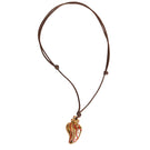 Sara & Flora terracotta perfume necklace featuring a small, round pendant on a delicate chain, stylish and lightweight accessory.