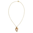Sara & Flora terracotta midi perfume pendant necklace with a smooth, rounded design and a delicate chain.