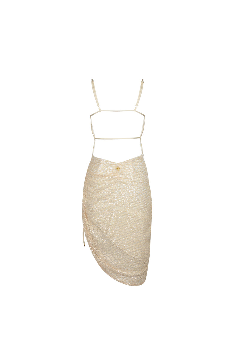 HOLLY DRESS IN IVORY LACE - CULT MIA