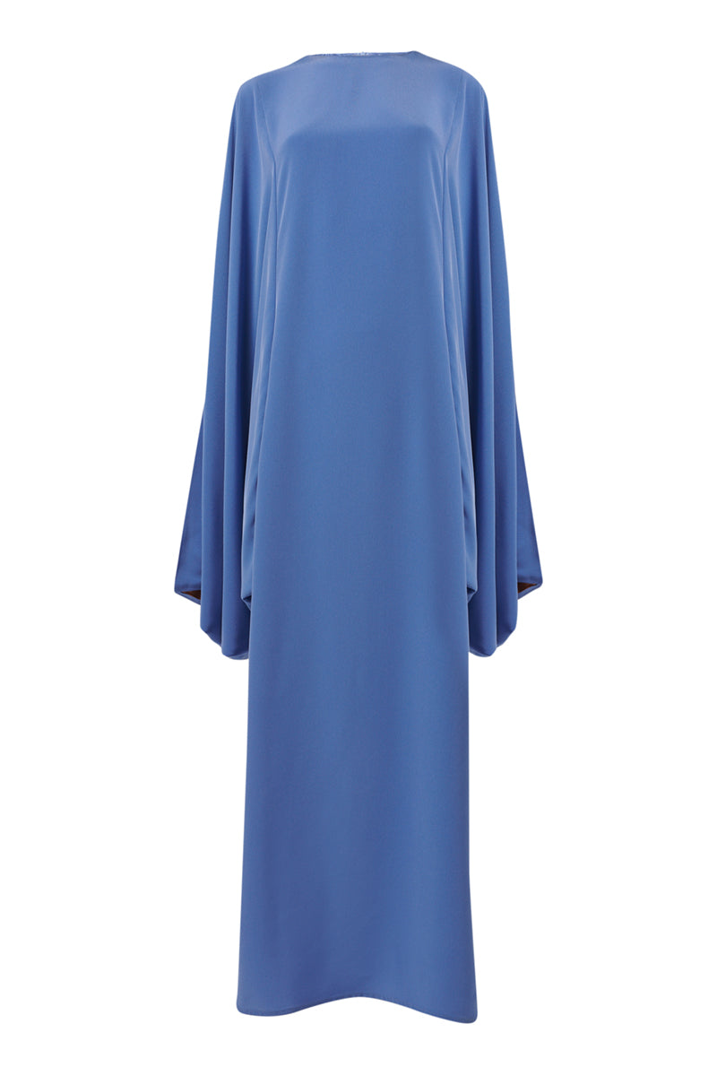 COLOR-CONTRAST SLEEVE KAFTAN IN BLUE - CULT MIA