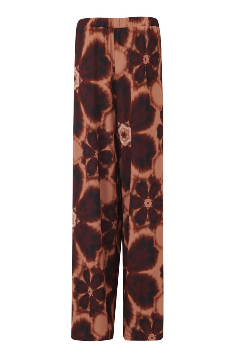 PRINTED WIDE-LEG TROUSERS IN PURPLE - CULT MIA