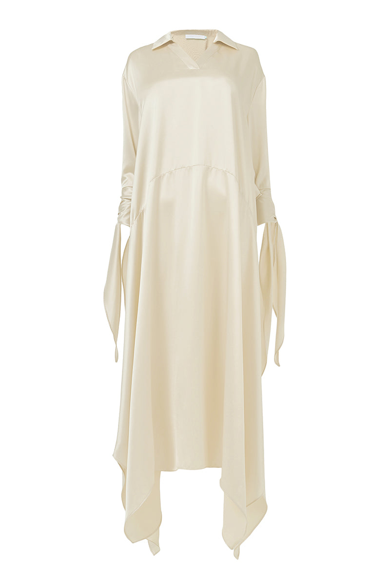 HANDKERCHIEF HEM KAFTAN IN OFF WHITE