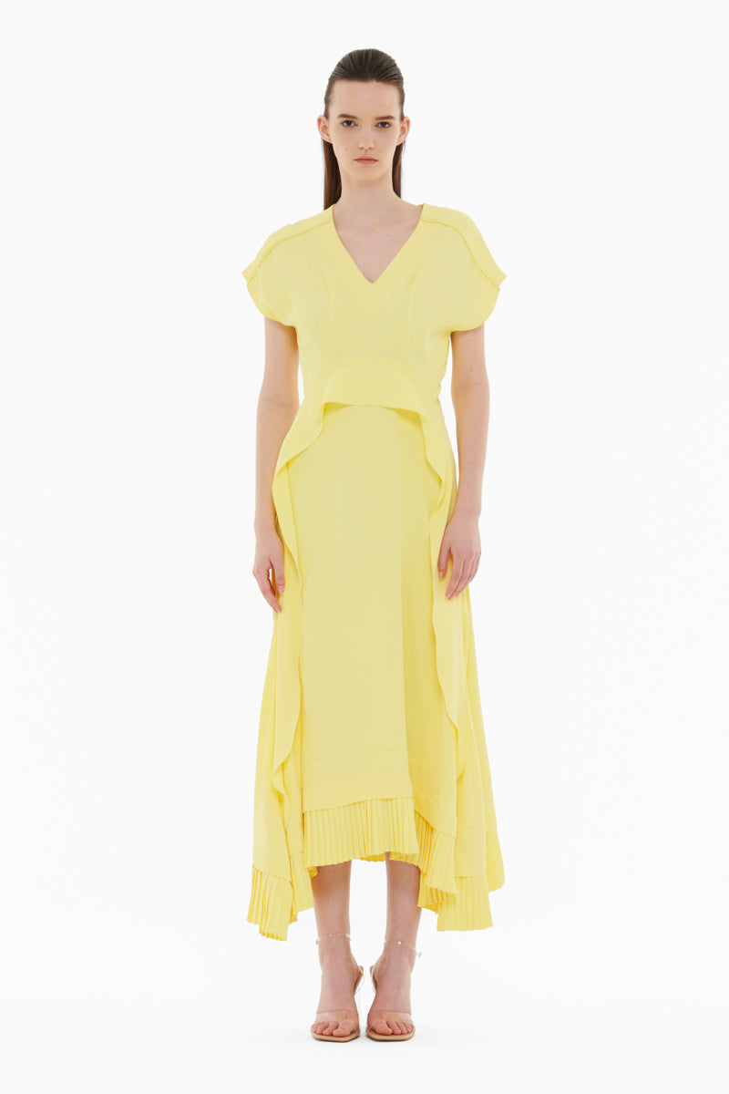 FRILLED PANELLED DRESS - CULT MIA