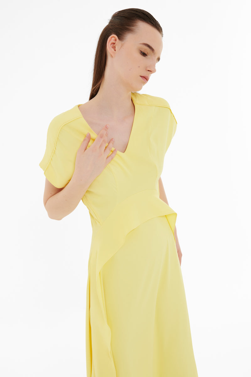 FRILLED PANELLED DRESS - CULT MIA