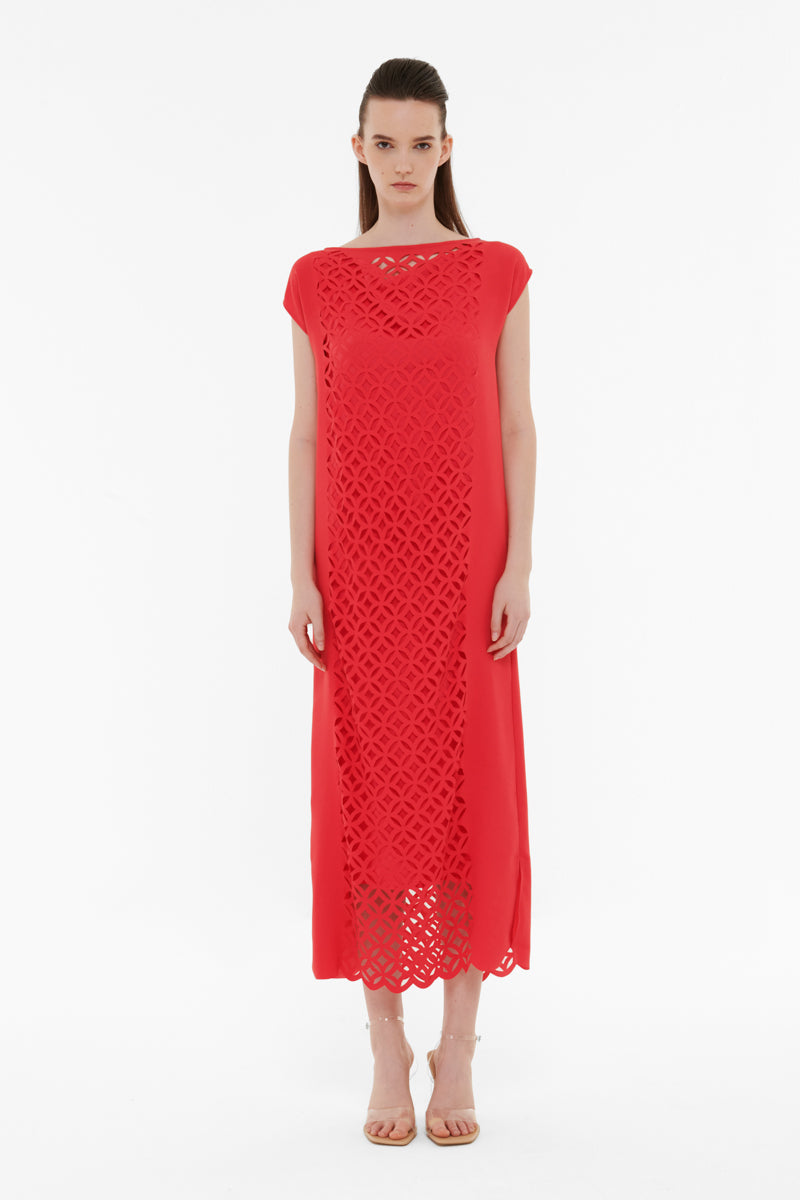 LASER-CUT MAXI DRESS - CULT MIA