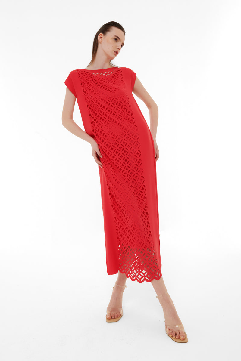 LASER-CUT MAXI DRESS - CULT MIA