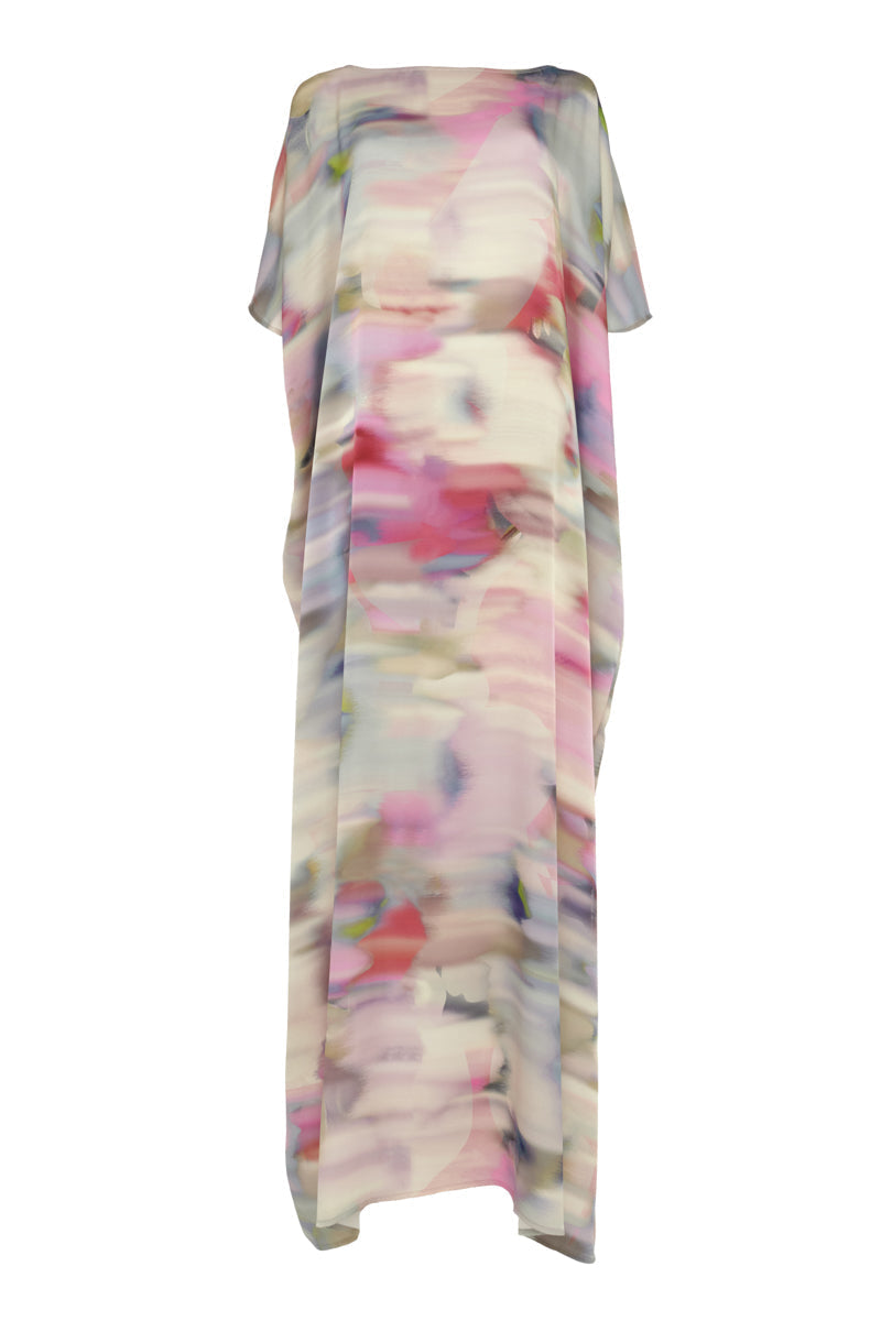 PRINTED GRAY KAFTAN - CULT MIA