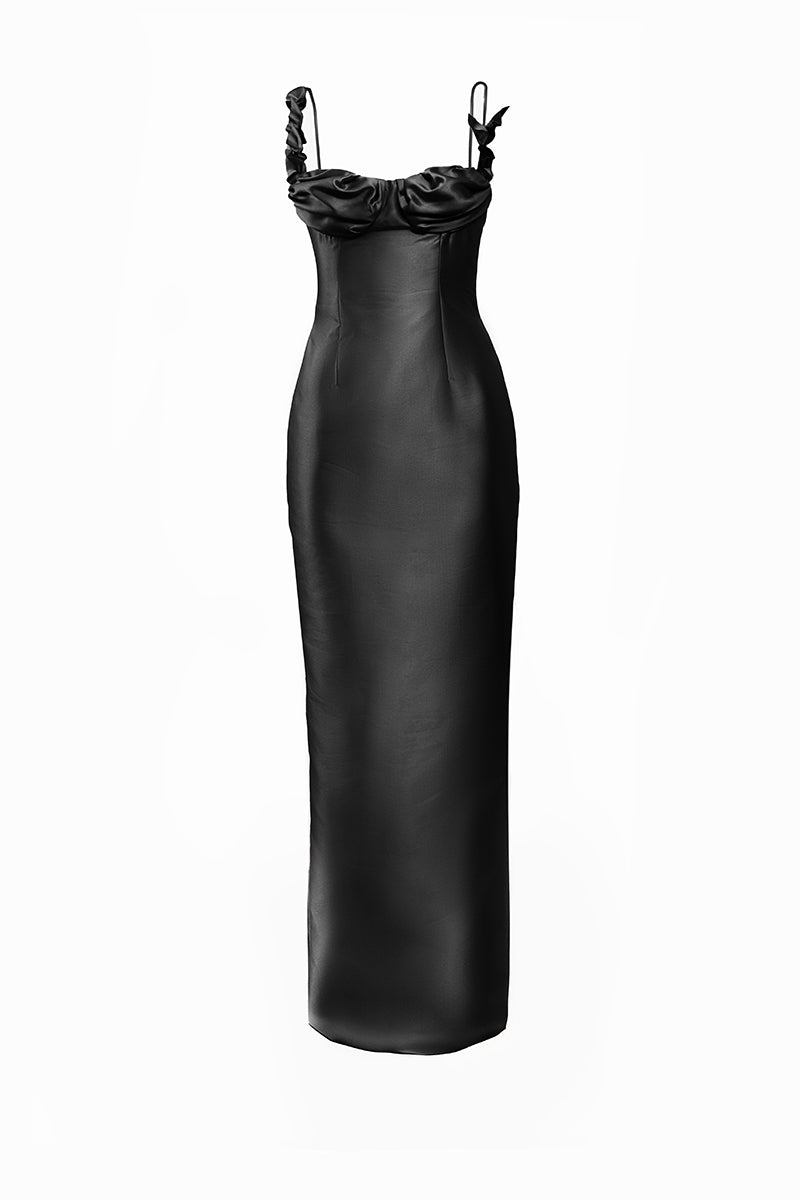 black halo maxi dress HALO GOWN | CULT MIA