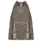 Brown halter sequin top by Tayfun Kaba featuring shimmering sequins and a stylish halter neckline.