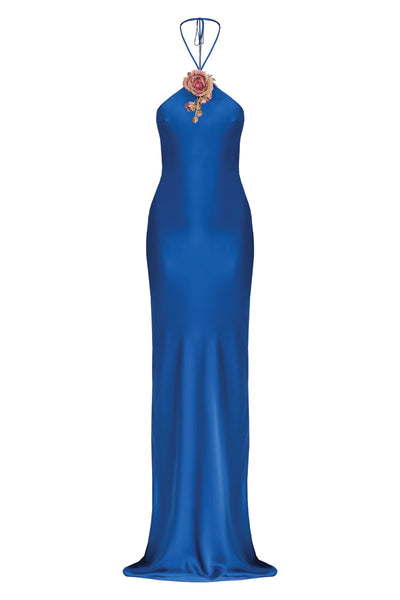 HALTER BIAS MAXI SLIP DRESS IN COBALT | CULT MIA | Stolen Stores HALTER BIAS MAXI SLIP DRESS IN COBALT | CULT MIA | Stolen Stores
